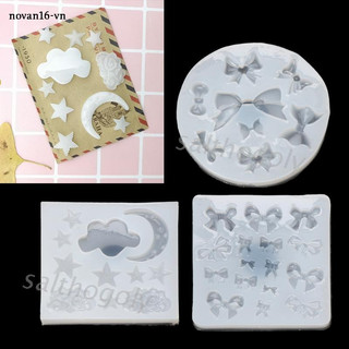 Khuôn silicon dùng làm trang sức hình đám mây/ ngôi sao/ mặt trăng