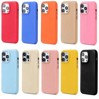Ốp lưng iPhone da litchi đầy màu sắc nguyên chất cho iPhone11 15promax 15pro 15 14promax 14 14pro 13promax 13 13pro 12 12promax 12pro vỏ chất lượng cao