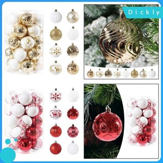 Dickly bộ 34 trái châu trang trí cây thông giáng sinh