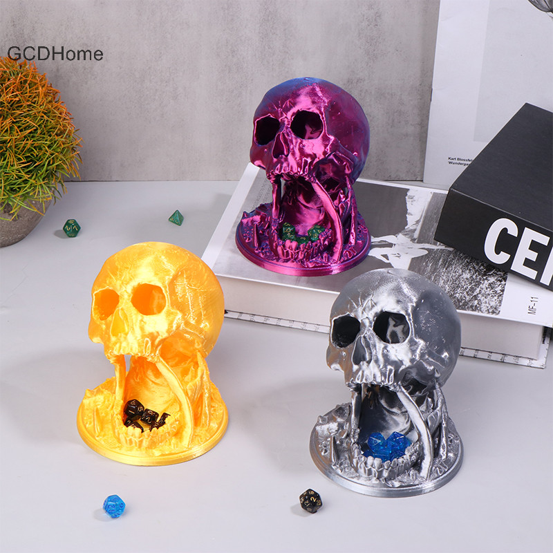 Gcdhome Skull Dice Tower 3D In Hình DND Dice Rolling Tower Ngẫu Nhiên 7 Chiếc D20 Dice Set Bao Gồm Đ