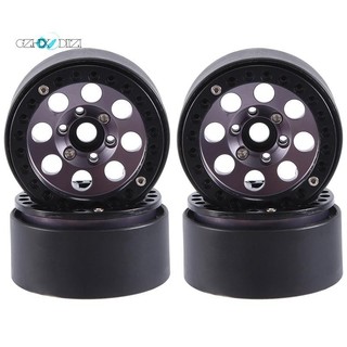 4 1.9 Kim Loại Beadlock 8 Lỗ Tròn Bánh Xe Hub Vành Cho 1 / 10 RC Bánh Xích Trục SCX10 90046 AXI03007 TRX4 RedCat D90
