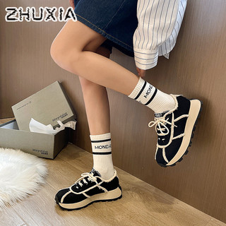 Zhuxiawomen 's 2024 xuân hè mới Forrest Gump giày bố vải đế dày tất cả các môn thể thao chạy bộ giày đế thông thường