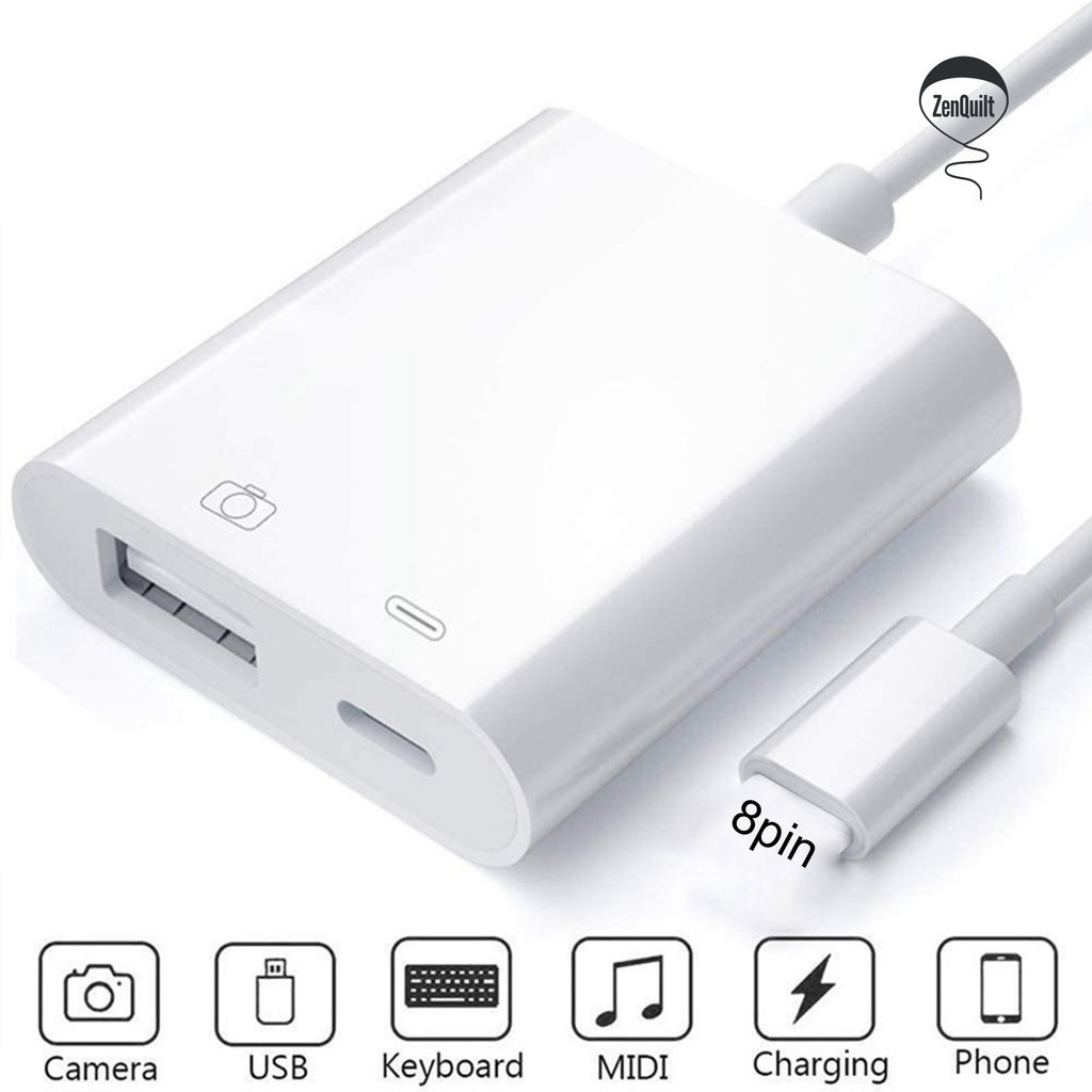 Bộ chuyển đổi ZenQuilt-OTG Đa chức năng Bàn phím USB di động tốc độ cao Camera Cáp chuyển đổi OTG ch
