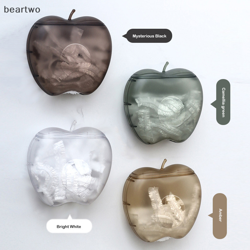 < Beartwo > Hộp đựng túi giữ tươi trong suốt Chống bụi treo tường al Hình trái cây Hộp đựng nắp tắm dùng một lần Đẹp