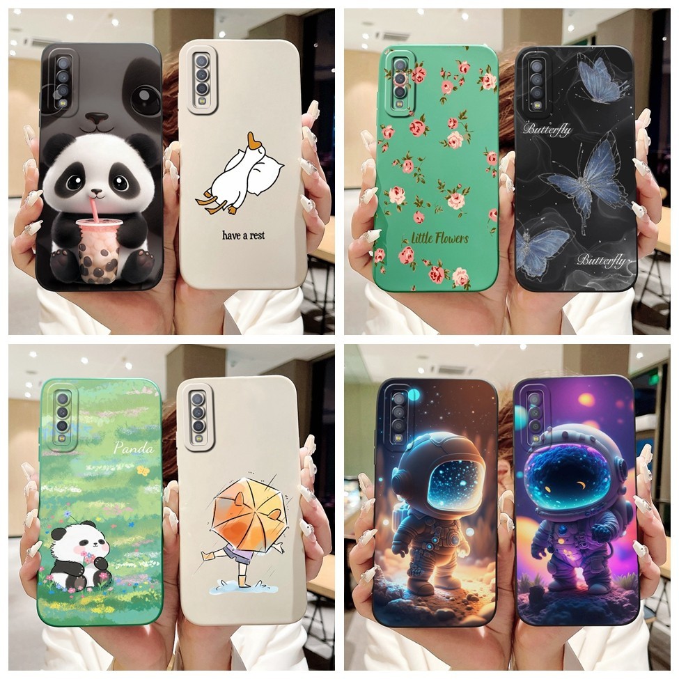 Dành Cho Samsung A7 2018 A750F Ốp Lưng Mèo Dễ Thương Thẩm Mỹ Hoa Mát Ốp Lưng Điện Thoại Samsung Gala