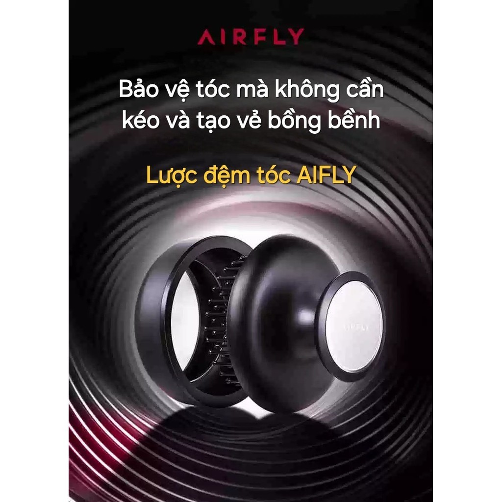 【 Chính hãng 】 Lược đệm hơi chăm sóc tóc cao cấp AIRFLY - massage, giảm căng thẳng giúp tóc mềm mượt