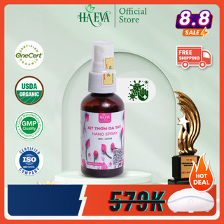 [HAEVA Official] Xịt Thơm Da Tay Sen HA EVA - 100% Thiên Nhiên, Khử Mùi, Làm Thơm, Kháng Khuẩn