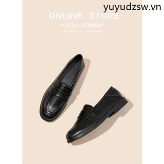 Giày Công Sở Làm Việc Chuyên Nghiệp Trang Phục Mùa Hè Loafers Đen Flat Peas Giày Da Nhỏ Phỏng Vấn Dịch Vụ Dân Sự Giày Nữ