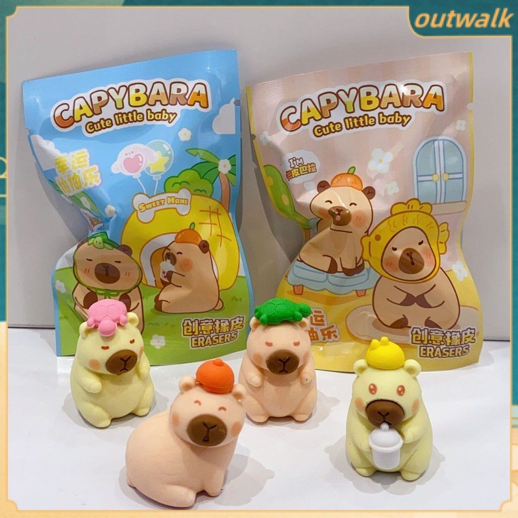 ⚡Còn Hàng⚡ Túi Mù Capybara Loopy Dễ Thương Túi Mù Dành Cho Học Sinh Văn Phòng   Hoạt Hình Tẩy 3d Trư