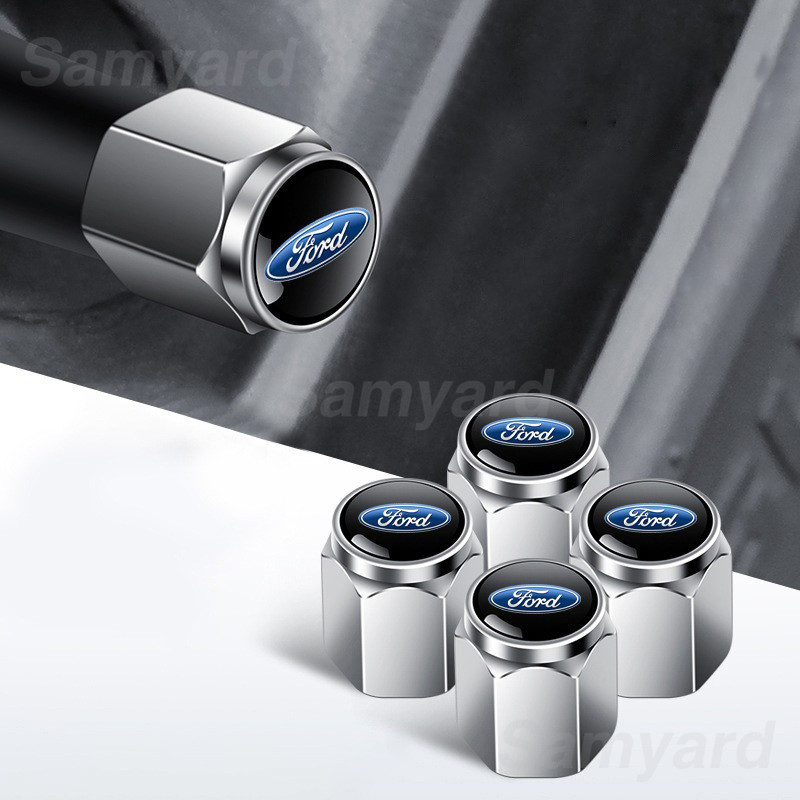 4 Kiểu Dáng Thể Thao Lốp Ô Tô Nắp Không Khí Vít-on Bánh Xe Hình Trụ Lốp Van Nắp Dành Cho Xe Ford Ranger Lãnh thổ EcoSport Thoát Everest Explorer Fiesta Focus Transit Tourneo Phụ Kiện Xe Hơi