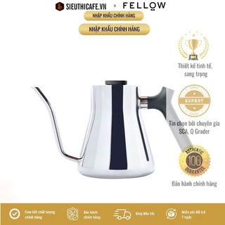 Ấm rót nước pha cà phê fellow màu bạc- fellow kettle stagg pour-over kettle polished- made usa
