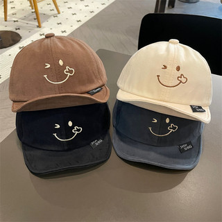 Mũ Mềm Cho Bé Mùa Xuân Thu Dễ Thương Nhỏ Cười Thêu Mũ Mềm Mũ Bóng Chày Cho Bé