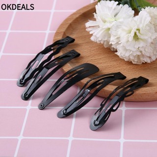 Bộ 12 Kẹp Tóc Màu Đen Thiết Kế Đơn Giản Đáng Yêu