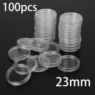 Coin Capsule High transparency coating Neatly trimmed edge Use and carry Round Storage Protection Containers 23mm