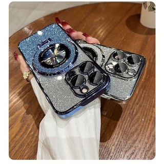 Sang Trọng Mạ Điện Gradient Lấp Lánh Tông Từ Giá Đỡ Dành Cho IPhone 15 14 11 13 12 Pro Max 14plus 15plus Bao
