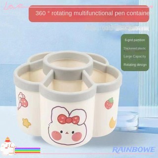 Hộp đựng bút xoay RAINBOW, Hộp đựng bút xoay ABS, Hộp đựng văn phòng phẩm dễ thương Trường học