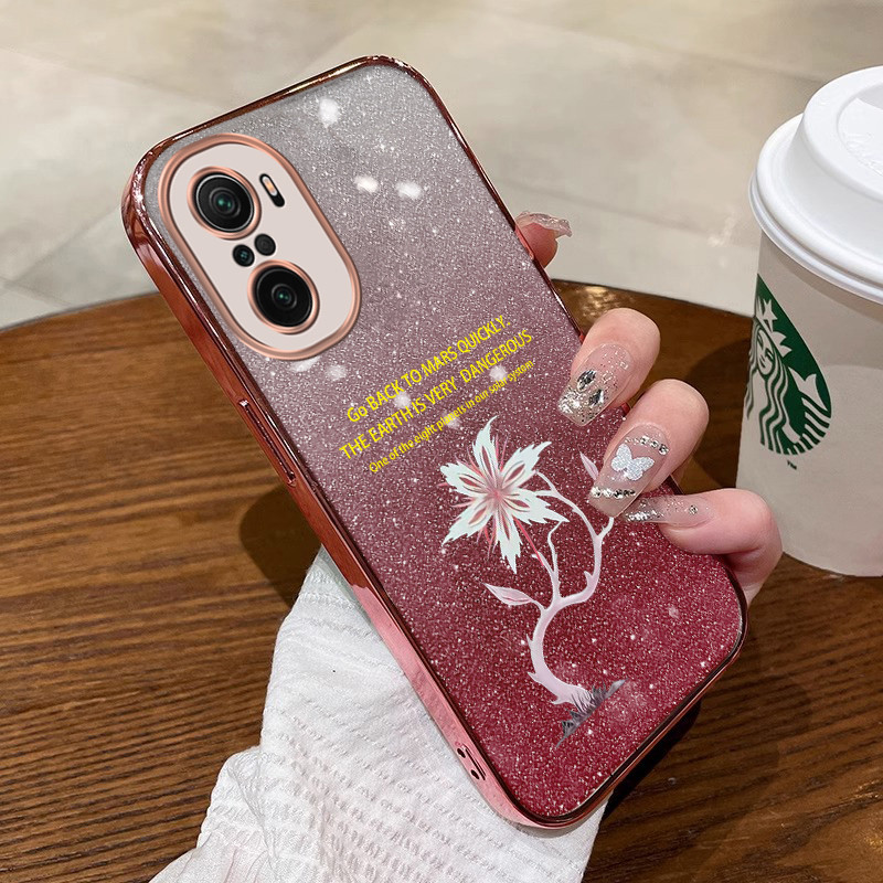 ốp lưng POCO F3 Ốp lưng điện thoại Xiaomi POCO F3 Ốp lưng chống sốc viền viền vàng mềm hình hoa lockness sáng bóng đẹp sfxshd
