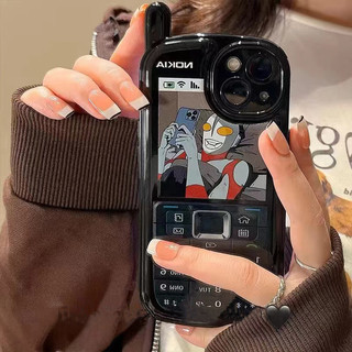 Ins Style Hoạt Hình Big Brother Ultraman Thích Hợp Cho iPhone15promax Ốp Điện Thoại Apple 14 13 12 11 XSmax XR 8plus 7 Phong Cách Mới Sáng Tạo Vỏ Mềm Silicon Bao Gồm Tất Cả Vỏ Bảo Vệ Chống Sốc