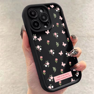  Ốp Lưng Bướm Hoa Nhỏ Nghệ Thuật Vintage Cho Samsung S24 S23 Ultra S23 FE S22 S21 Plus S20 S21 FE Fresh Floret Chống Sốc Mềm Mắt Thiên Thần 