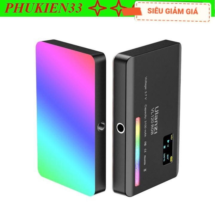 Đèn led video Ulanzi VIJIM VL120 RGB Tương thích với Nikon, Sony, Canon, Fuji, Panasonic,....- Hàng 