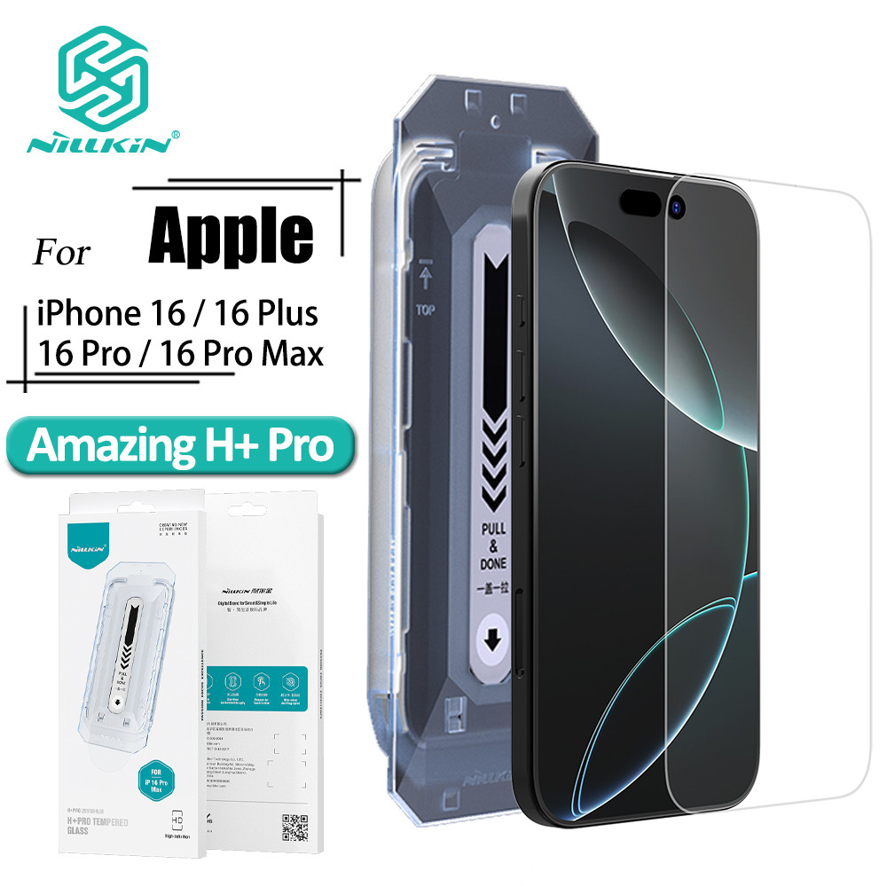 Kính cường lực NILLKIN iPhone 16 Pro Max 16 Plus 16 H + Pro Dễ dàng cài đặt Bảo vệ màn hình chống chói