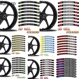  8 Cái   bộ 3D Gel Xe Máy Vành Miếng Dán 14 15 16 17 18 19 20 21 Inch Bánh Xe Trang Trí Miếng Dán Cho YAMAHA HONDA SUZUKI KAWASKAI DU I BMW Benelli KTM Vespa  Còn Hàng  