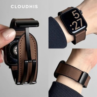  Dây đeo từ tính bằng da tương thích với apple Watch Series 10 46mm 42mm Dây đeo vòng Geniune cho dòng iWatch 987654321Se ultra 