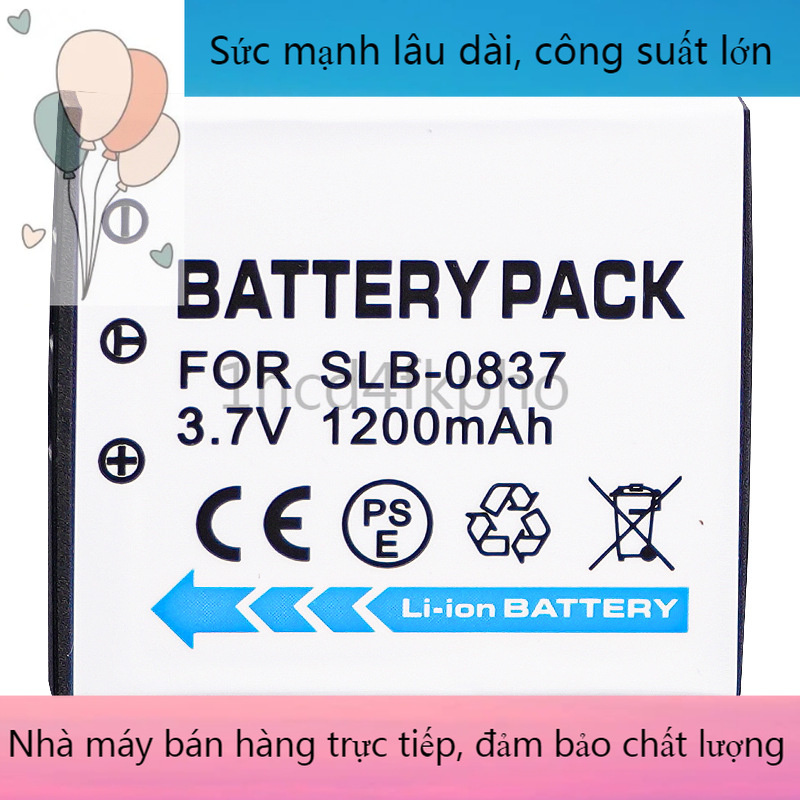 SLB-0837 Pin máy ảnh mới cho máy ảnh Samsung i5 i6 L73 L50 NV3 NV5 NV7