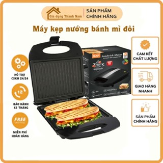 Máy nướng bánh mì, kẹp nóng ép bánh mì khuôn đôi RAF 1400W [BH 12 Tháng]