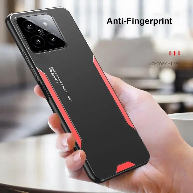 Dành Cho Xiaomi 14T Pro 14 T Ốp điện thoại Laser Sang Trọng Khắc Kim Loại Chống Sốc Giáp Hợp Kim Nhôm Ốp điện thoại Xiaomi 14pro Mi14TPro Mờ Cản