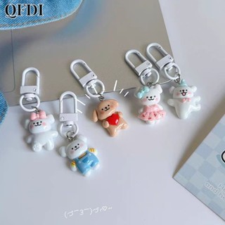 Qfdi Hoạt Hình Dễ Thương Dòng Chó Con Móc Chìa Khóa Hoạt Hình Sáng Tạo Học Sinh Schoolbag Mặt Dây Chuyền