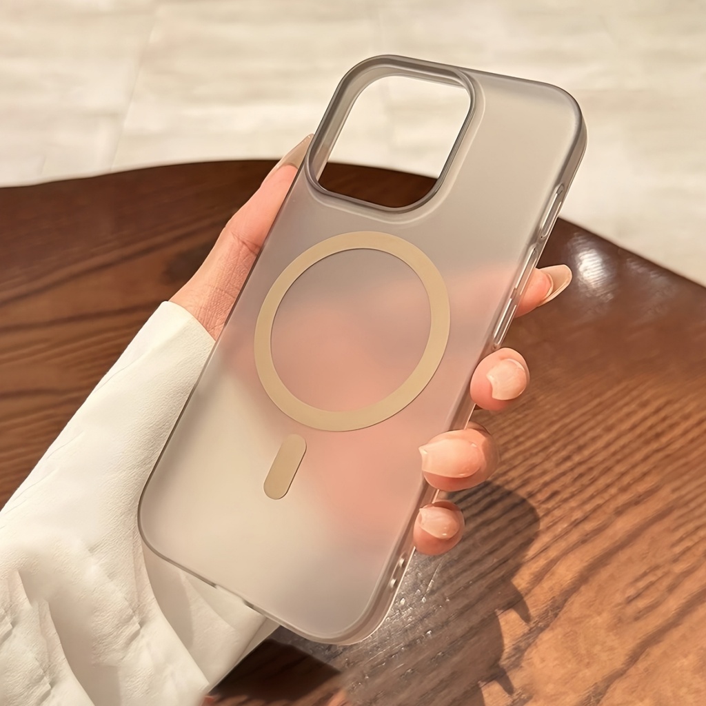 Ốp điện thoại từ tính sa mạc Titan mờ cho IPhone 16 Pro Max 11 12 13 14 15 Pro Max Plus Vỏ siêu mỏng