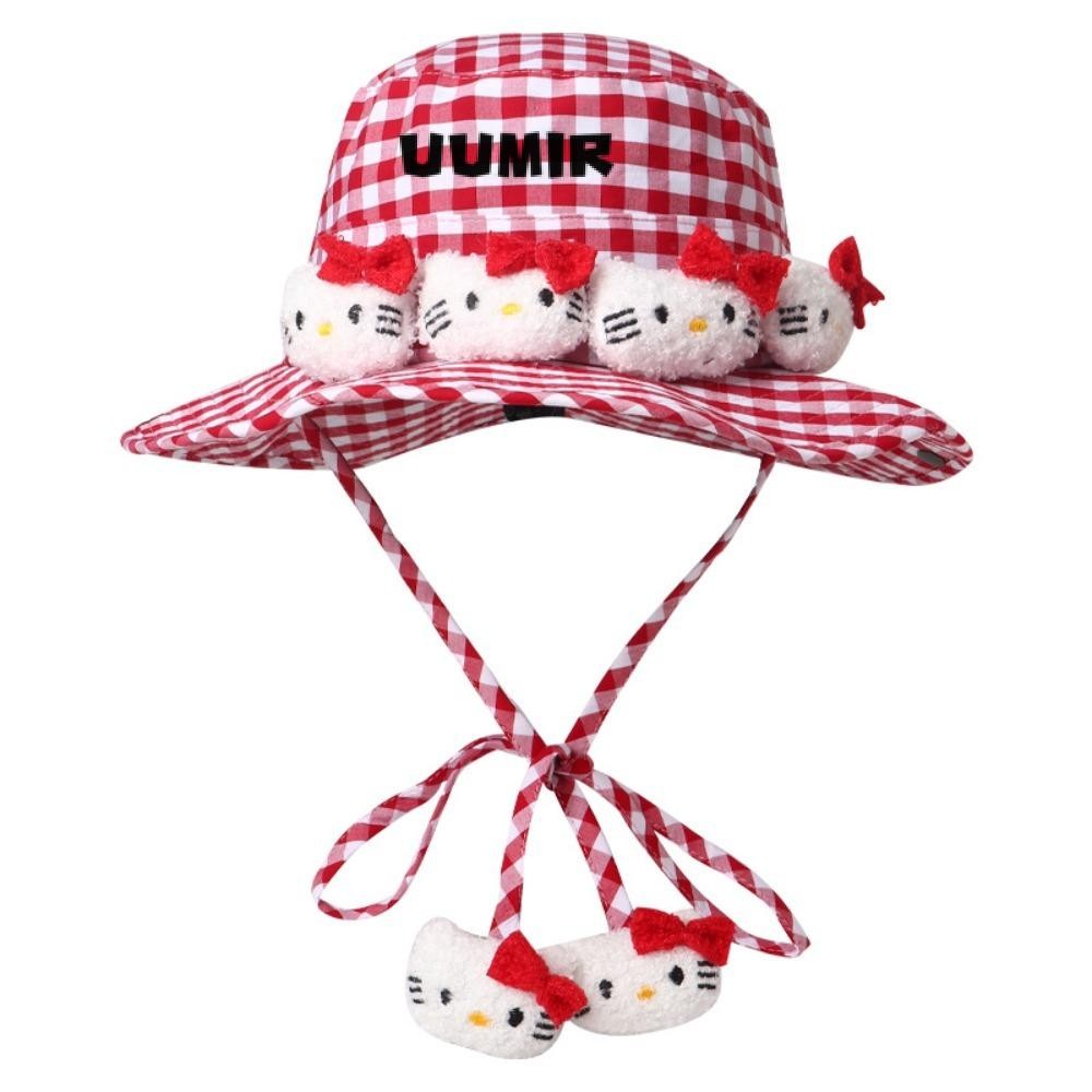Mũ ngư dân UUMIR Hello Kitty, Mũ chống nắng hoạt hình Hello Kitty, Mũ đi biển chống tia cực tím thoá