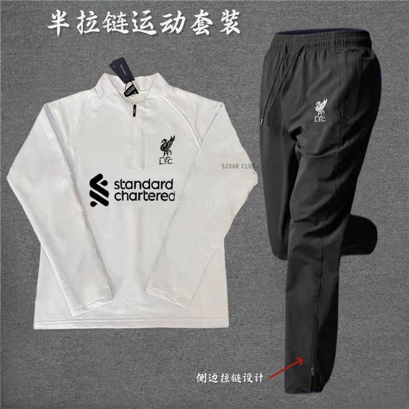 2425 Real Madrid Football Training Suit Suit Real Madrid Same Style Stand Collar Half Zip Long Sleev