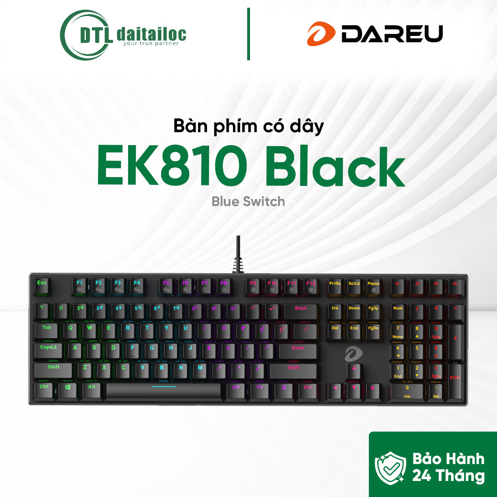 Bàn Phím cơ Dareu EK810 | Chính Hãng | Bảo Hành 24 tháng