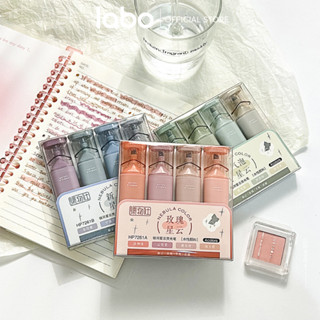  Set 4 Bút Highlight Pastel Có Nhũ Nebula Mini Màu Phản Quang Xinh Xắn Dùng Đánh Dấu Bullet Journal 