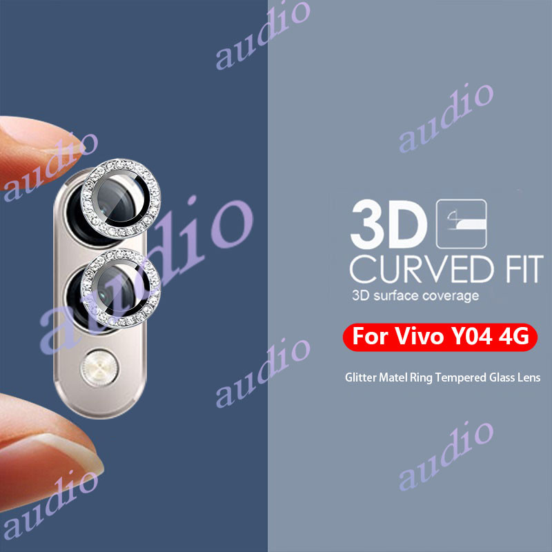 Vivo Y04 4G Kim Cương Lấp Lánh Kim Loại Kính Bảo Vệ Ống Kính Máy Ảnh Cho Vivo Y04 VivoY04 4G 2025 Bl