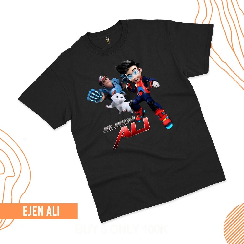 2025 Ejen Ali Trẻ Em Hoạt Hình Tee Unisex Cổ Tròn Đồ Họa Áo Thun Tay Ngắn