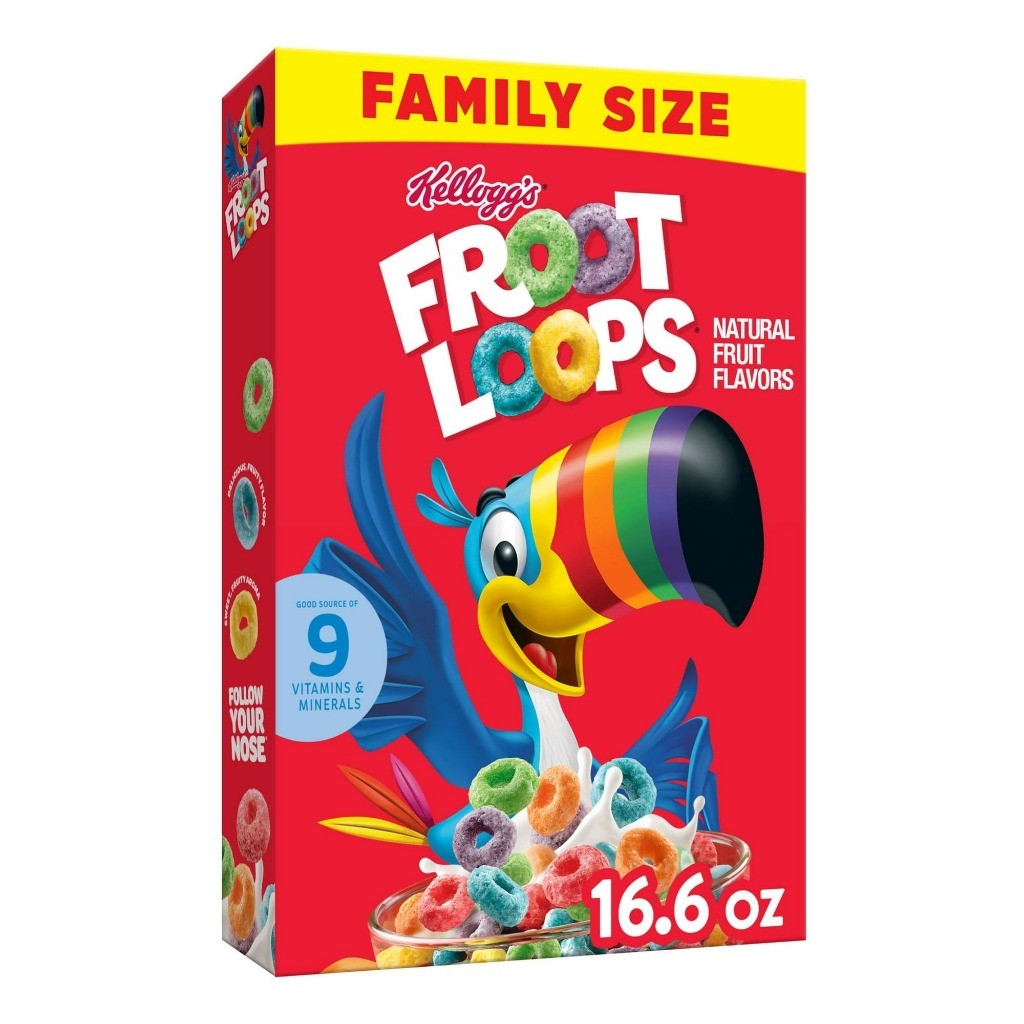Ngũ Cốc (Cereal) Kellogg's Froot Loops Fruit Flavored With Vitamin C Original 470Gr General Mills