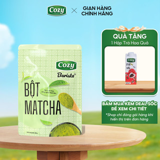 Bột Matcha Cozy Tea 200gr Thơm Vị Trà Xanh Dịu Nhẹ, Dễ Uống, Dùng Trong Pha Chế, Làm Bánh, Làm Đẹp