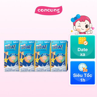 Sữa dinh dưỡng pha sẵn Nuvi Grow 110ml (Lốc 4 hộp) (2+)