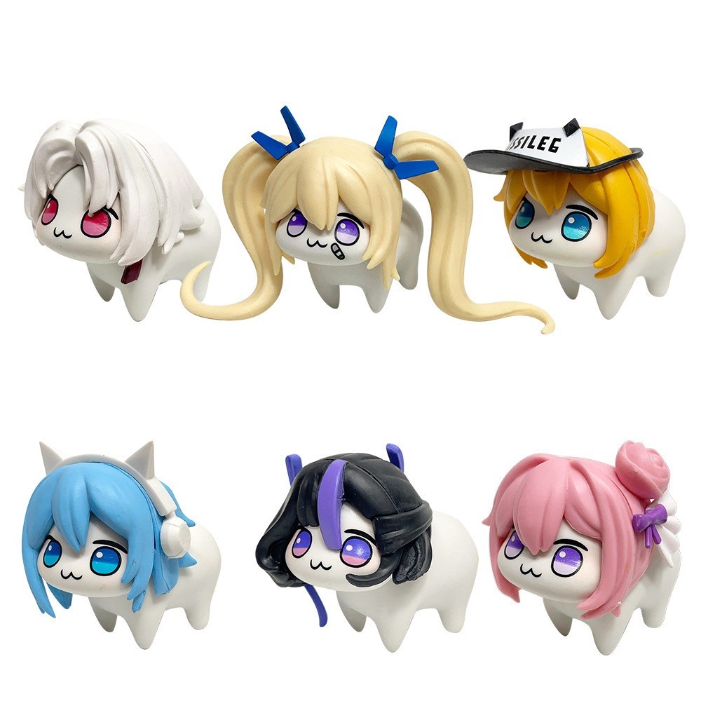 Bộ 6 món NIKKE GODESS OF VICTORY Q-Version - Nhân vật sưu tập DORO & NIKKE dễ thương có túi, Quà tặn