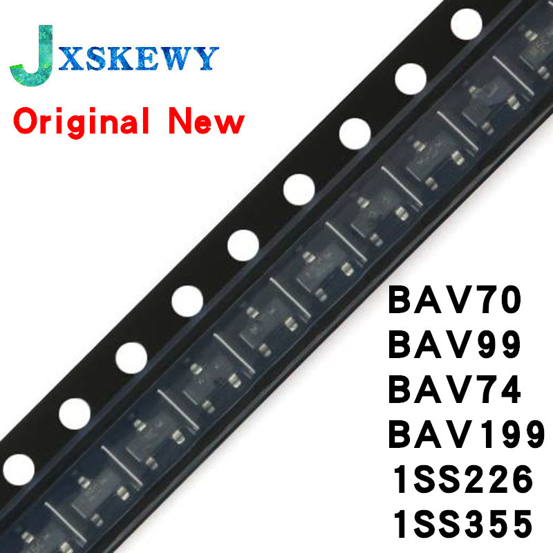 Chip Chính Hãng 100 Chiếc BAV70 BAV99 A7 A7W BAV74LT1G BAV74 JA BAV70LT1G A4 BAV199 BAV199LT1G JY 1S