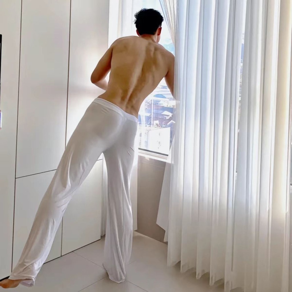 Nam Mỏng Ice Silk Home Quần Thể Dục Quần Pyjama Quần Thường Ngày