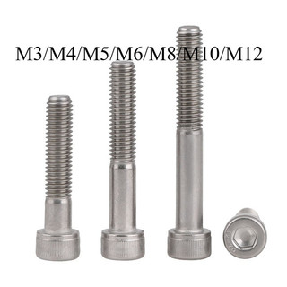 Bu lông đầu chìm lục giác trong ren nửa inox 304 M3-M12 - Định vị ổ bi, đồ gá, khớp robot - Phần trơn chịu lực cắt tốt, chống gỉ (XD-VN-1)