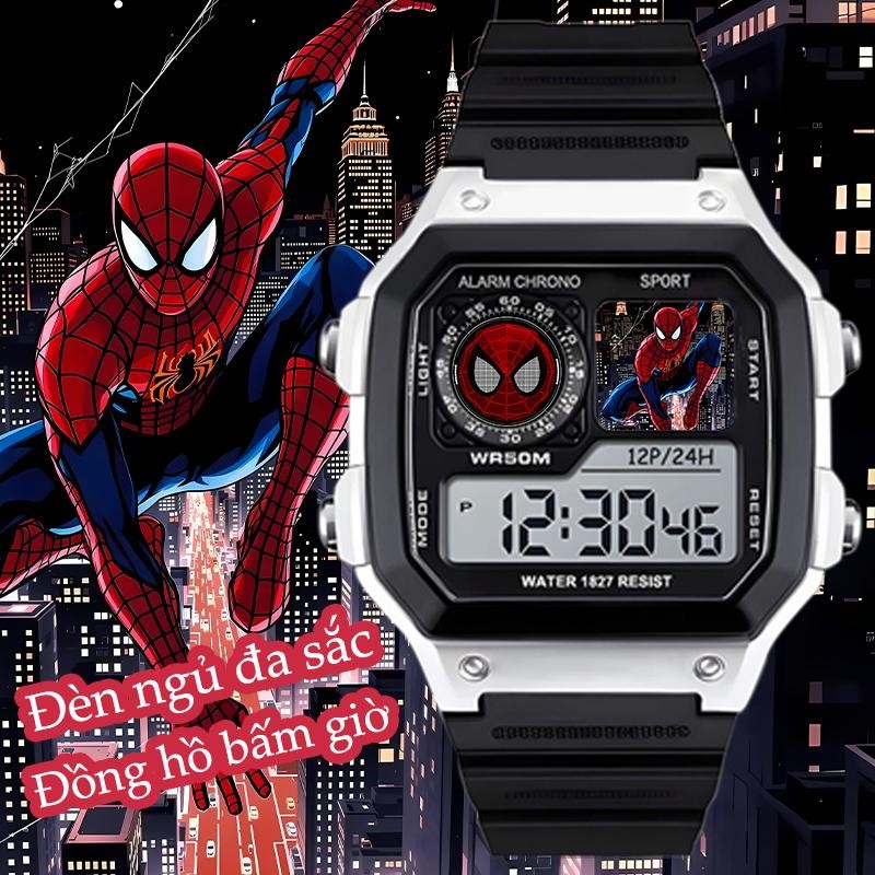 Đồng hồ thể thao điện tử, Người nhện thời trang phong cách mới, chống nước, Thích hợp cho bé trai và bé gái, Đồng hồ thể thao