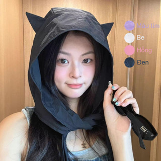 Mũ Dễ Thương Tai Mèo ,Quỷ nhỏ Mũ ngư dân ,Hood Mỏng Bảo Vệ Tai,Chống Nắng ,Nhanh khô.