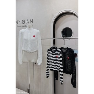 Áo ca.di.gan đục lỗ tim TL
