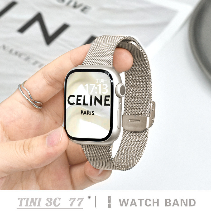 Dành cho iWatch Dây đeo bằng thép không gỉ iWatch Series 11 10 9 8 7 SE Ultra 3 2 6 5 Dây đeo thông 