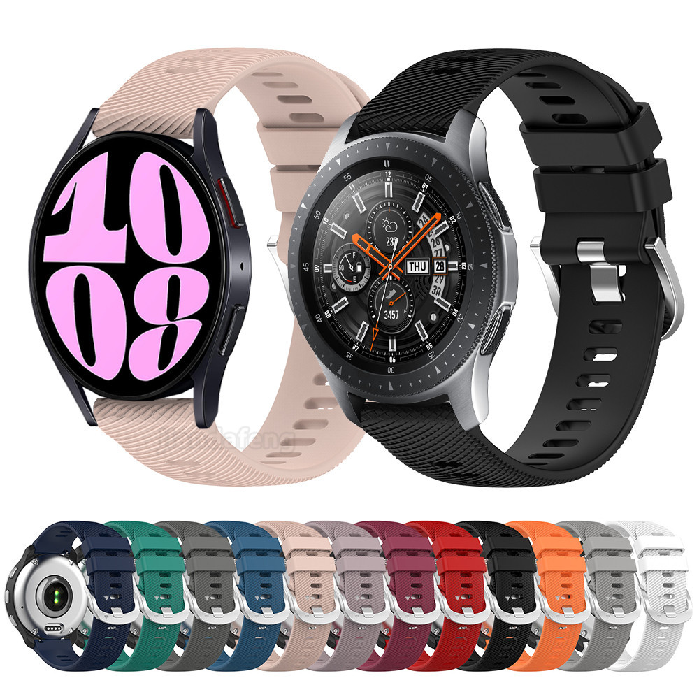 Dây đeo silicon mềm thể thao cho Samsung Galaxy Watch 6 5 4 40mm 44mm Watch6 Classic 43mm 47mm Watch